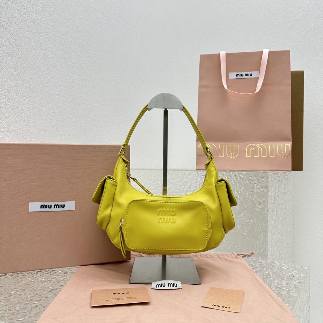Miu Miu Nappa Leather Pocket Bag - DopestKickz