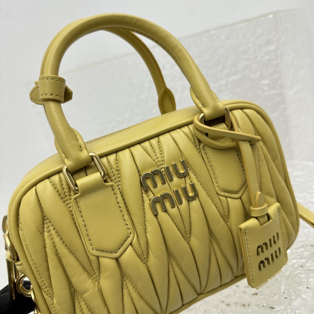 Miu Miu Matelassé Nappa Leather Top-handle Bag - DopestKickz