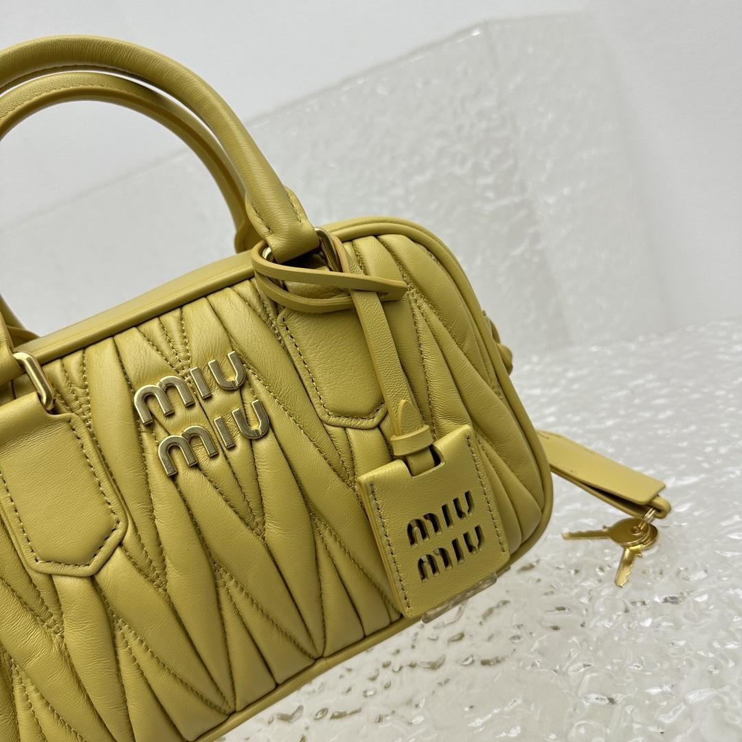 Miu Miu Matelassé Nappa Leather Top-handle Bag - DopestKickz