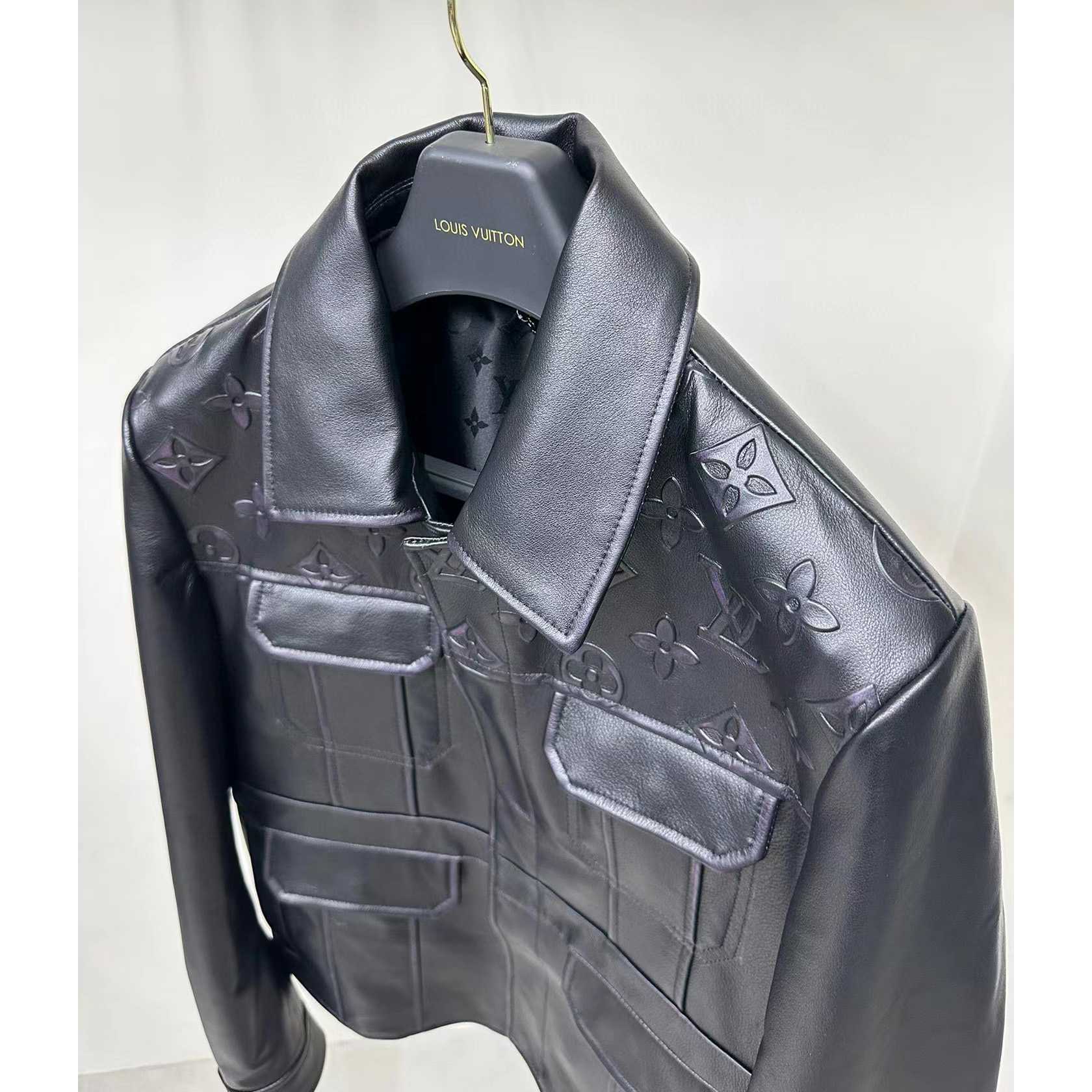 Louis Vuitton Monogram Leather Trucker Jacket   1AAUY8 - DopestKickz