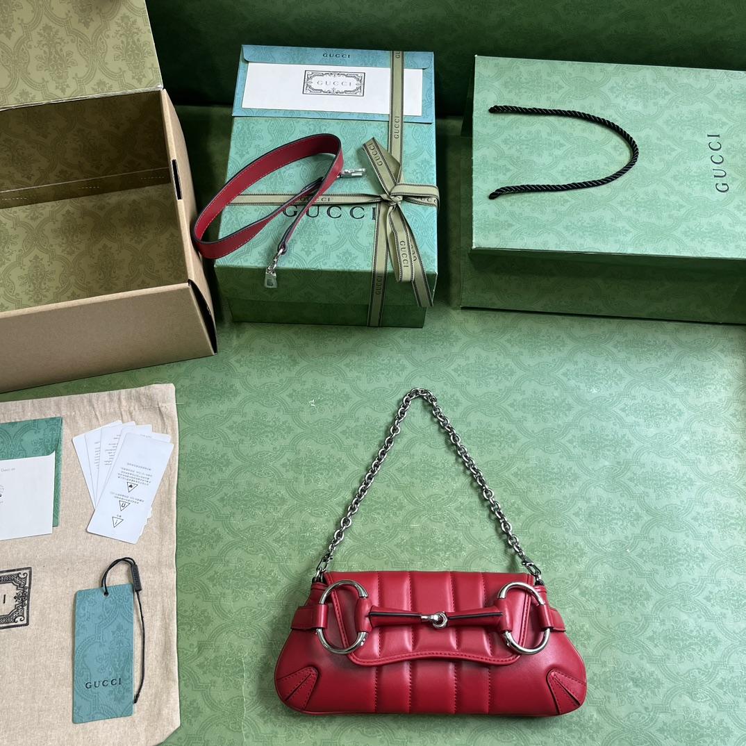Gucci Horsebit Chain Small Shoulder Bag (27x 11.5x 5cm) - DopestKickz