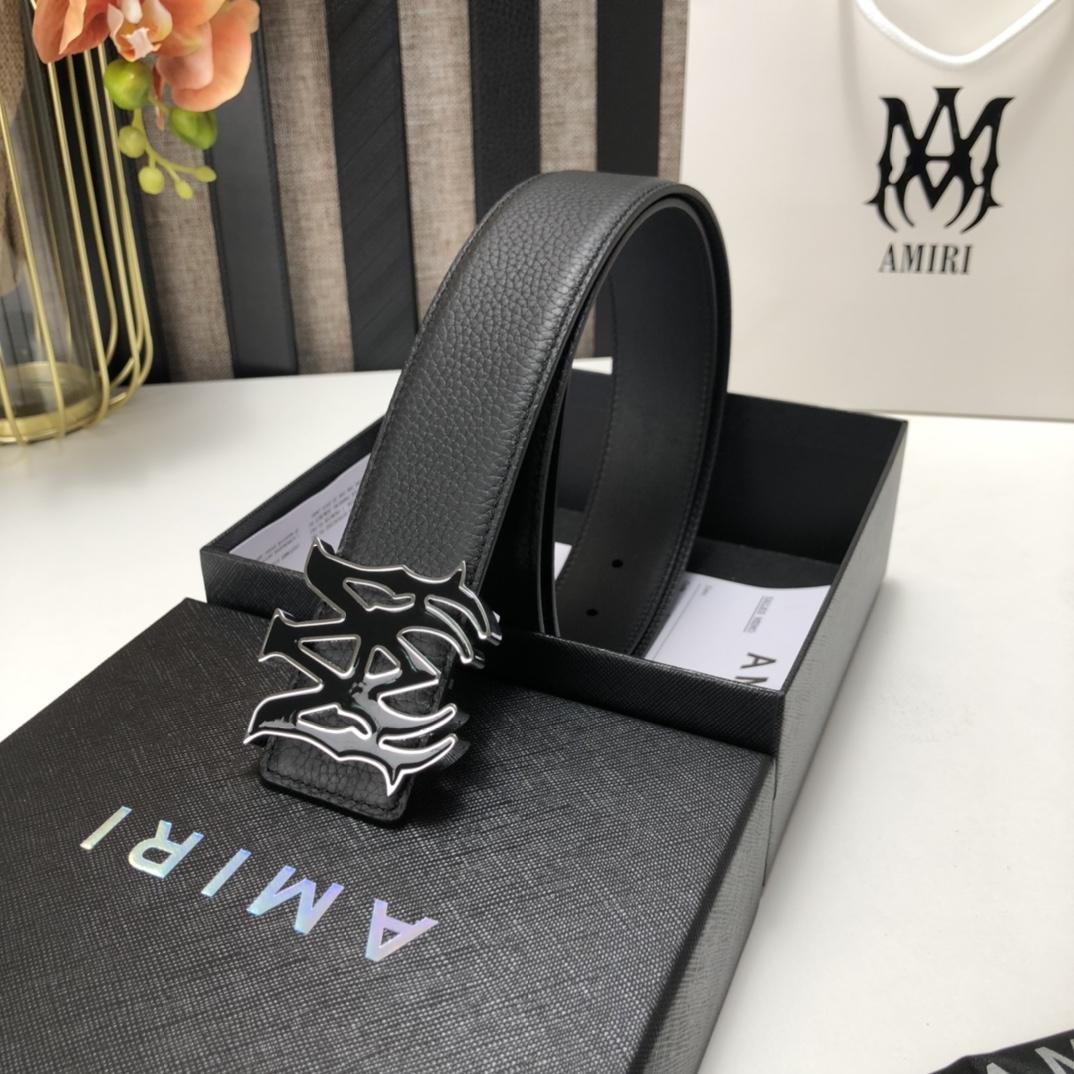 Amiri Ma Leather Belt - DopestKickz