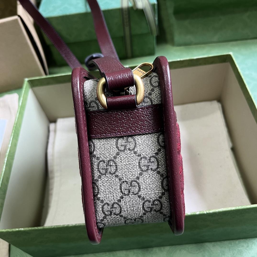 Gucci Mini GG Canvas Mini Shoulder Bag (21.5x 14x 7cm) - DopestKickz