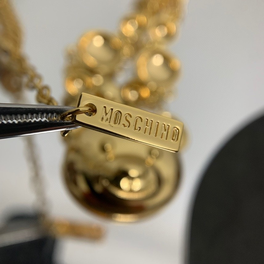 Moschino Teddy Pendant Necklace - DopestKickz
