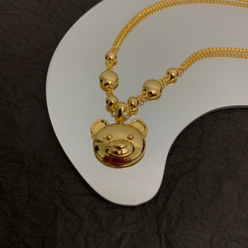 Moschino Teddy Pendant Necklace - DopestKickz