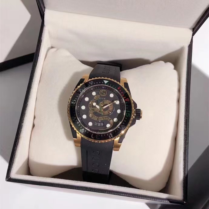 Gucci Dive Gold Plated Snake Dial - DopestKickz