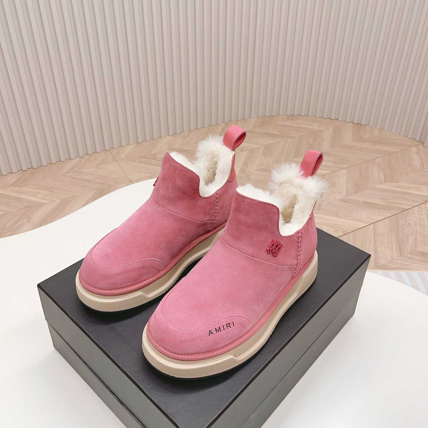 Amiri Malibu Shearling Lined Suede Boots - DopestKickz
