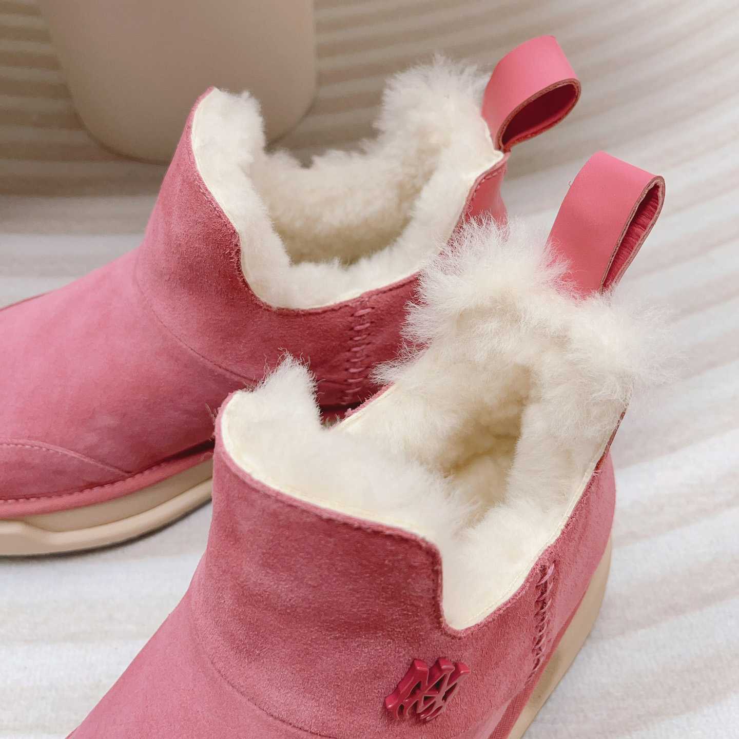 Amiri Malibu Shearling Lined Suede Boots - DopestKickz