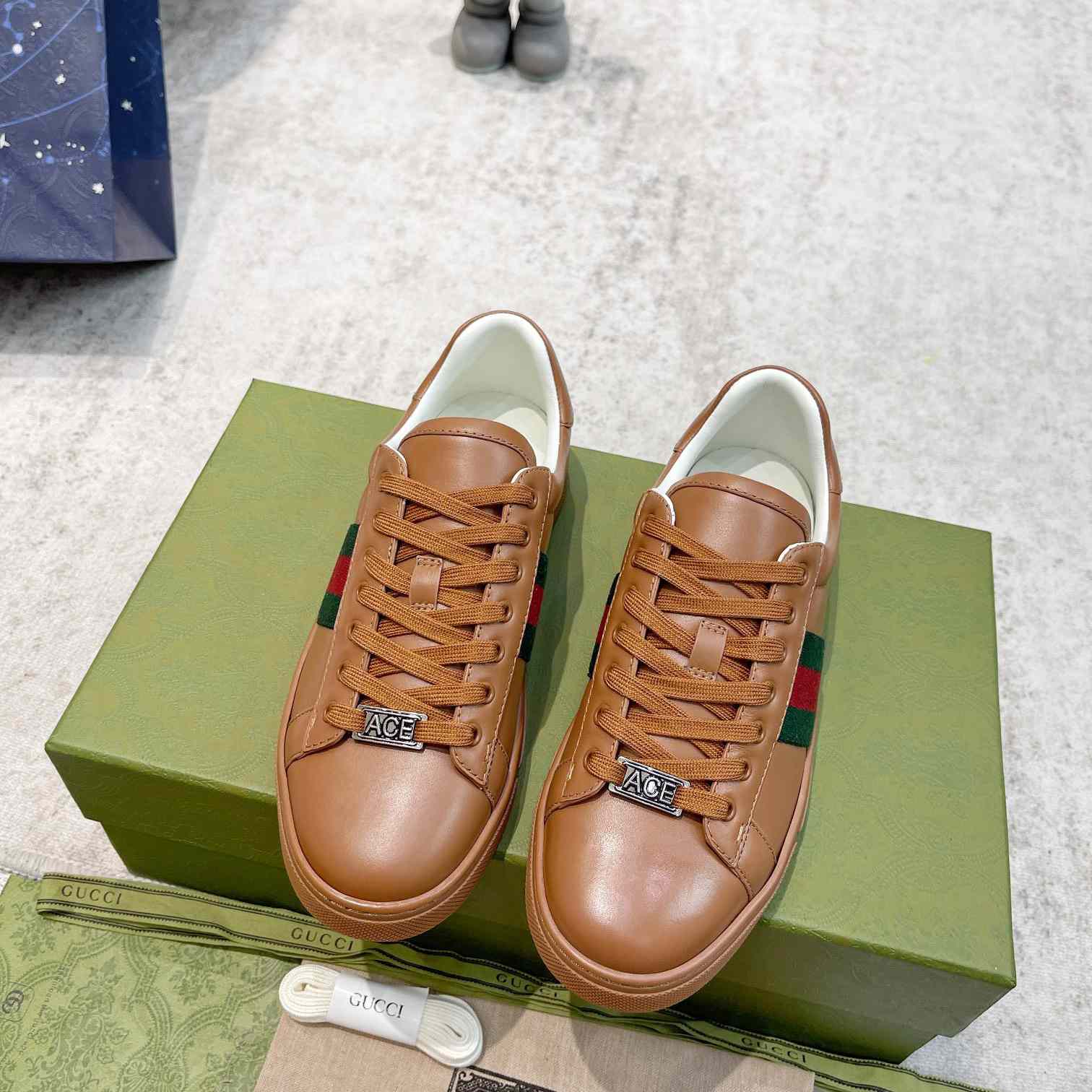 Gucci Ace Sneaker With Web (upon uk size) - DopestKickz