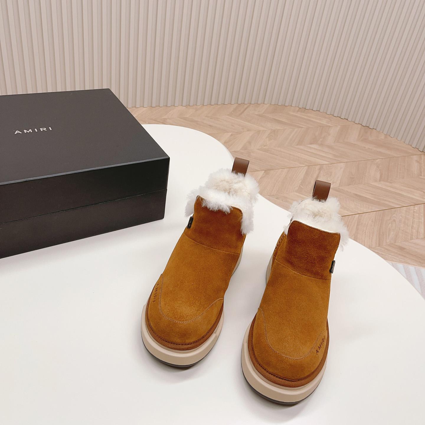 Amiri Malibu Shearling Lined Suede Boots - DopestKickz