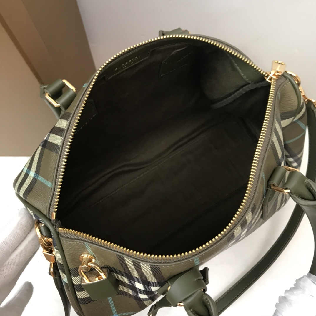 Burberry Check Medium Bowling Bag  - DopestKickz