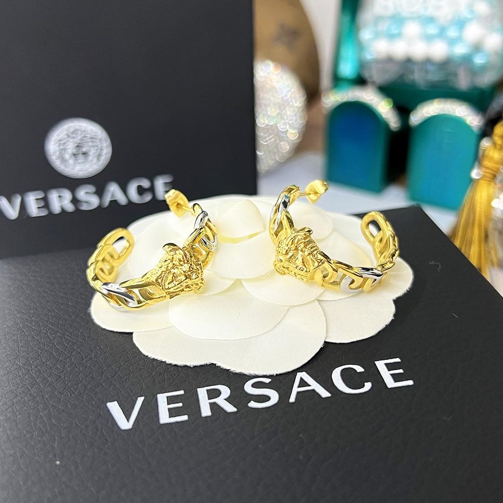 Versace Medusa Multicolor Hoop Earrings - DopestKickz