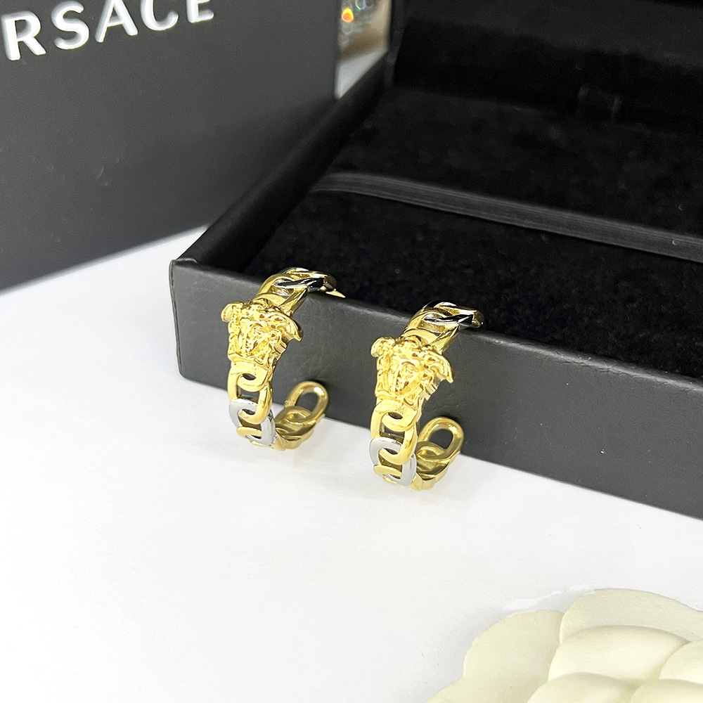 Versace Medusa Multicolor Hoop Earrings - DopestKickz