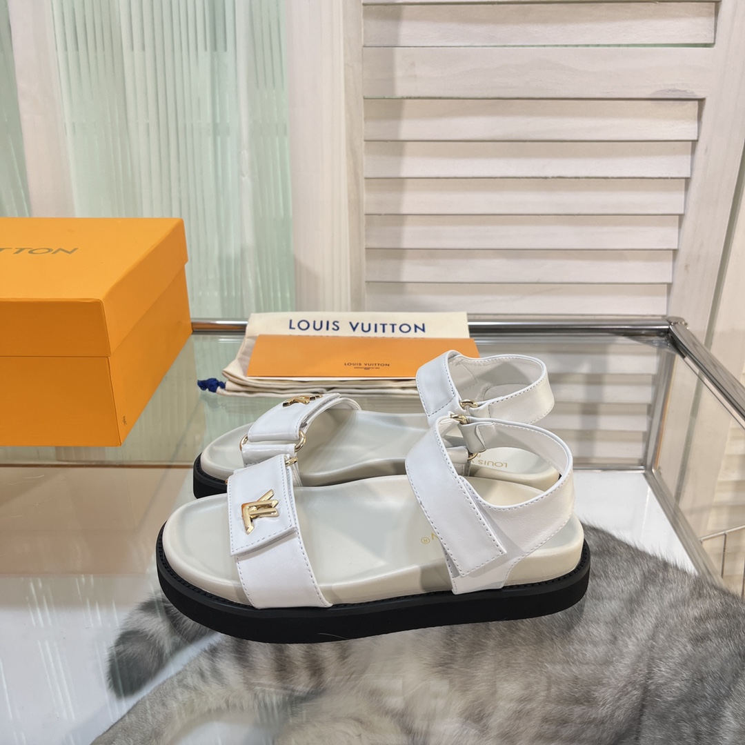 Louis Vuitton LV Sunset Comfort Flat Sandal    - DopestKickz