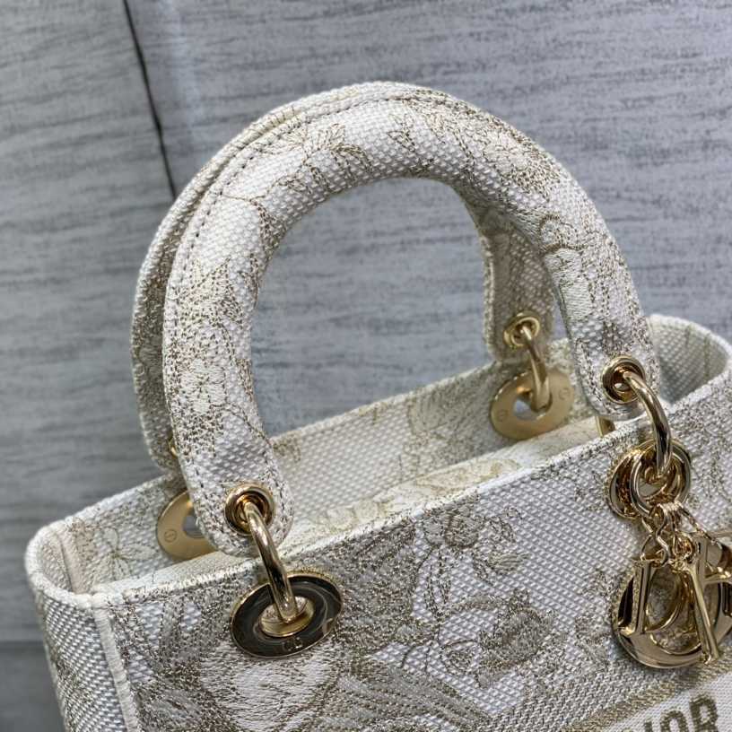 Dior Medium Embroidered Lady D-lite Bag - DopestKickz