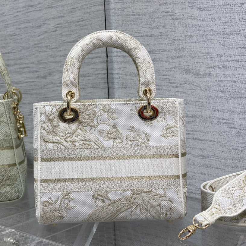 Dior Medium Embroidered Lady D-lite Bag - DopestKickz