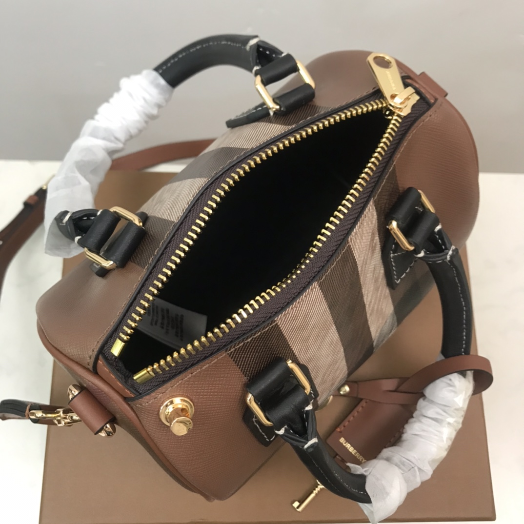 Burberry Check Mini Bowling Bag - DopestKickz