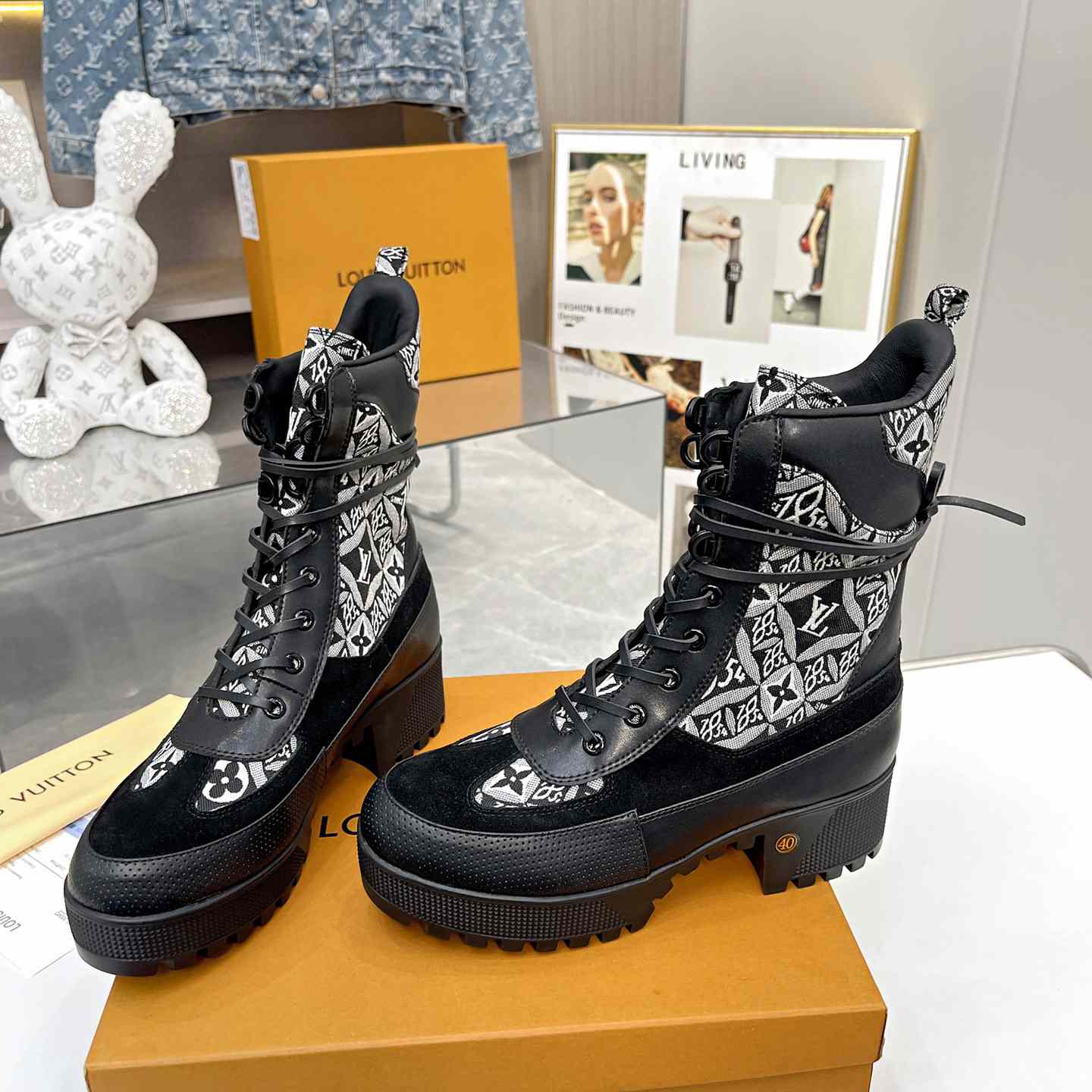Louis Vuitton Laureate Platform Desert Boots  - DopestKickz
