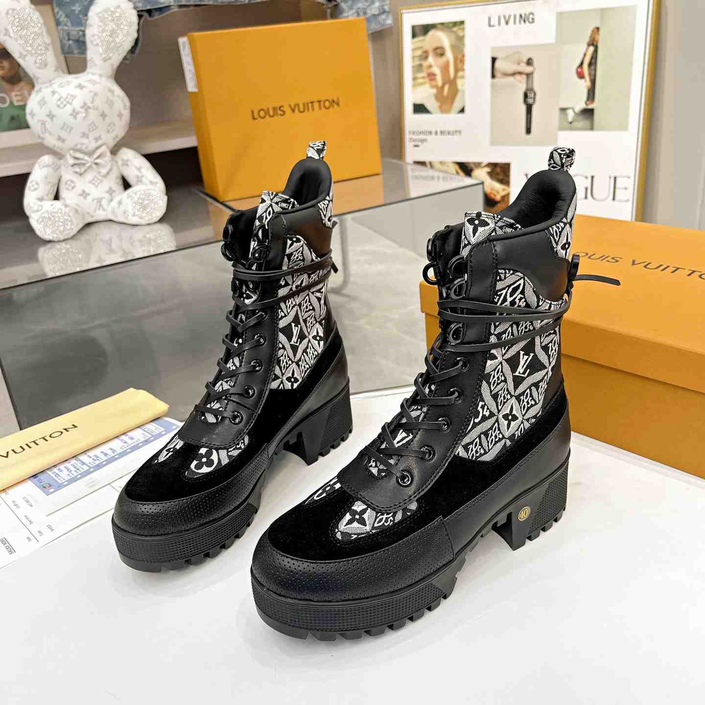 Louis Vuitton Laureate Platform Desert Boots  - DopestKickz