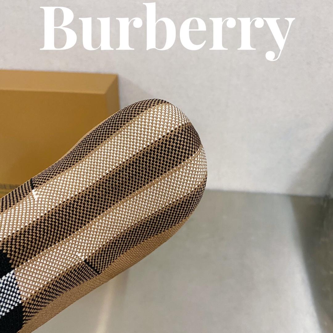 Burberry Knitted Check Sock Boots - DopestKickz
