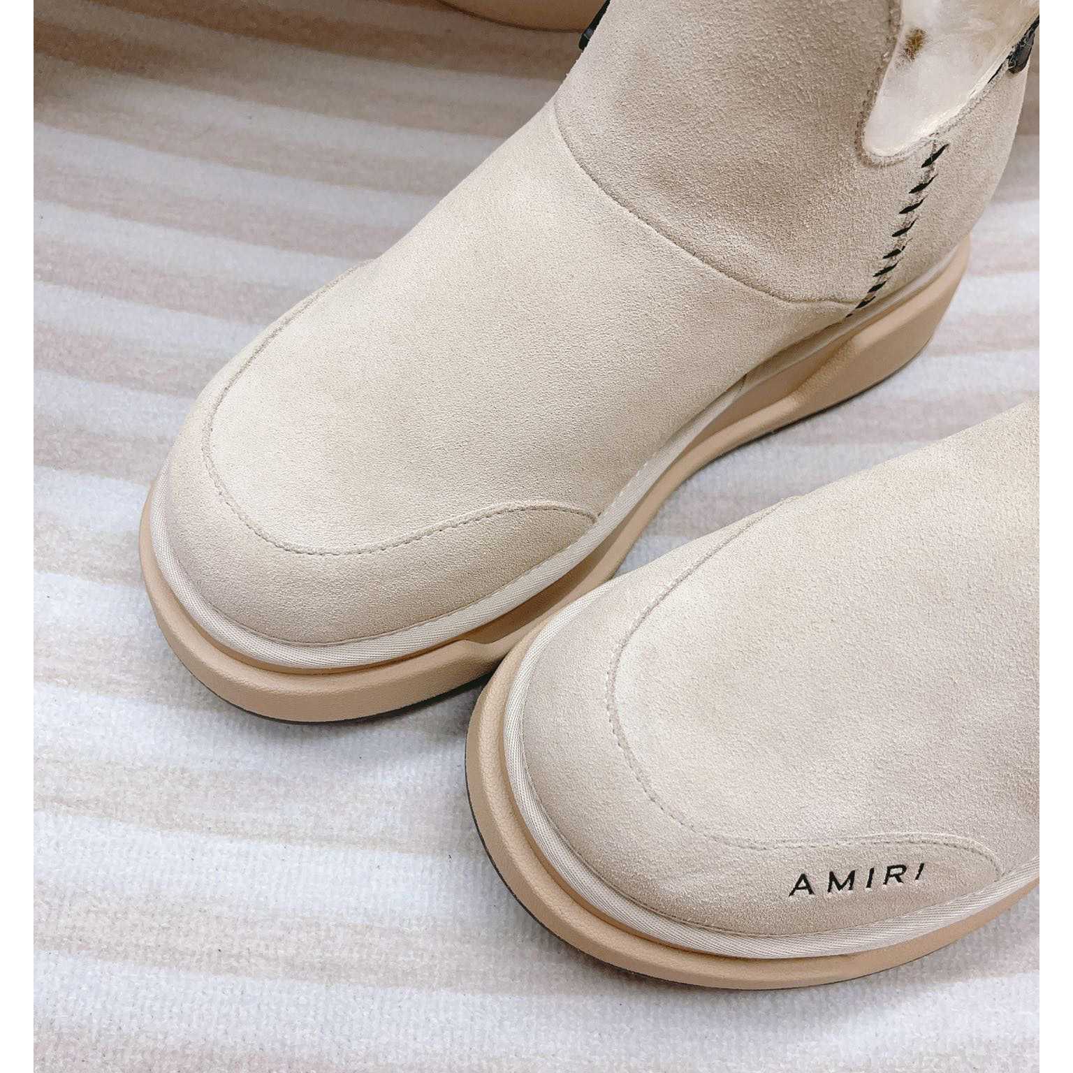 Amiri Malibu Shearling Lined Suede Boots - DopestKickz