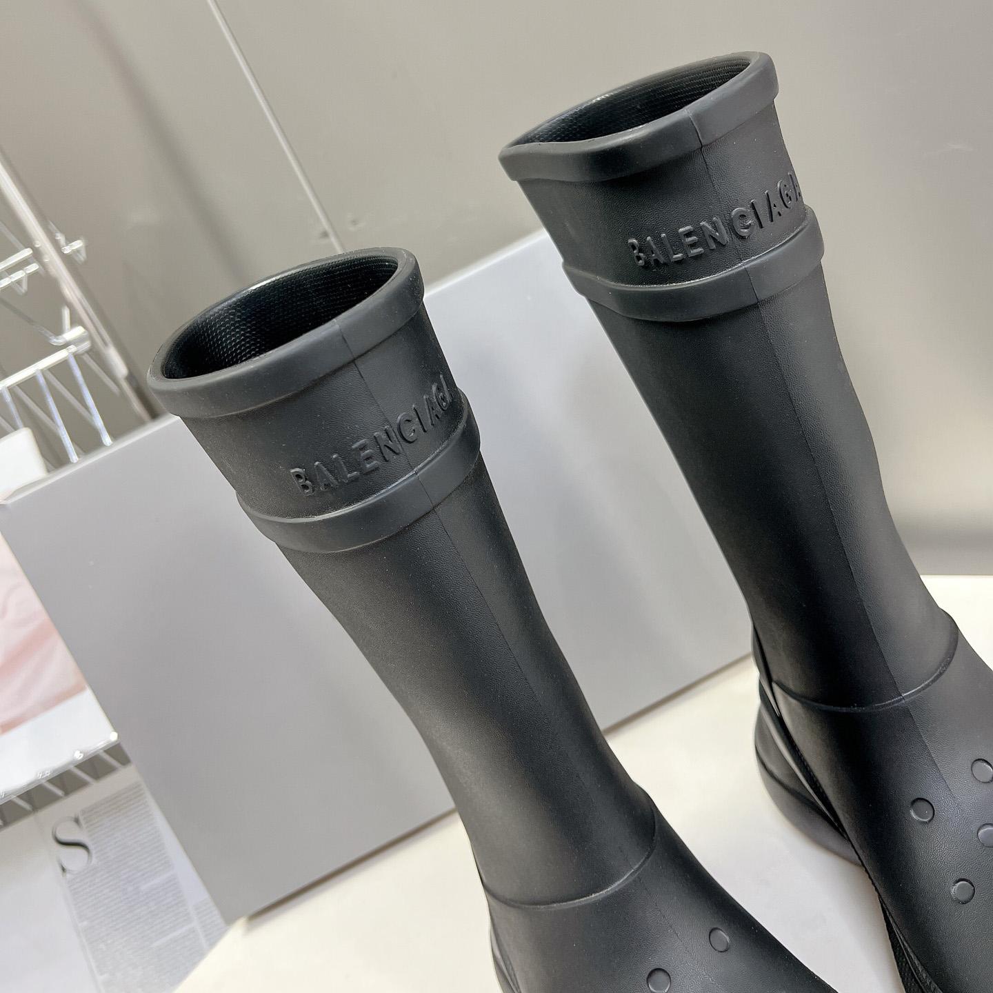 Balenciaga Crocs™ Boot In Black Rubber - DopestKickz