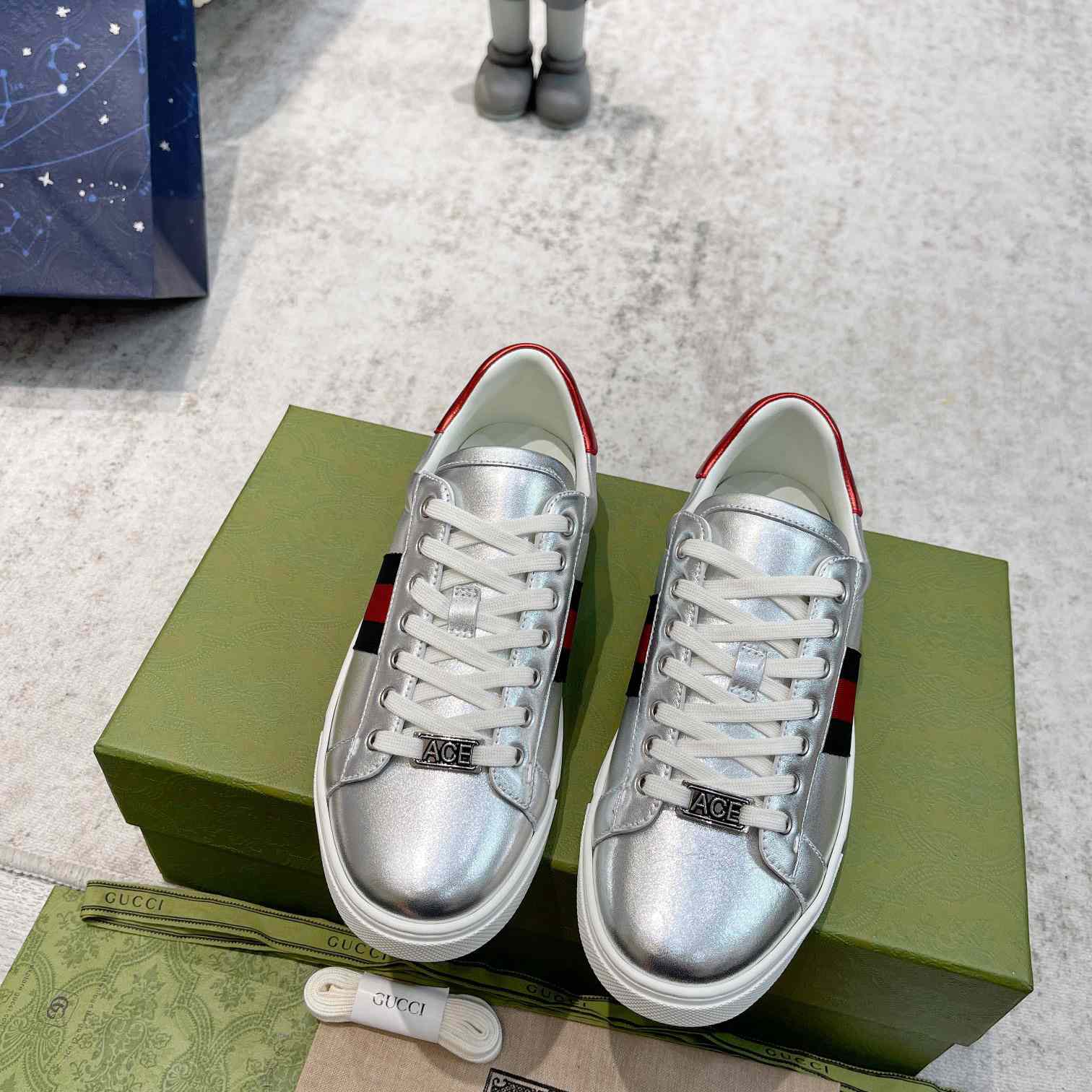 Gucci Ace Sneaker With Web - DopestKickz