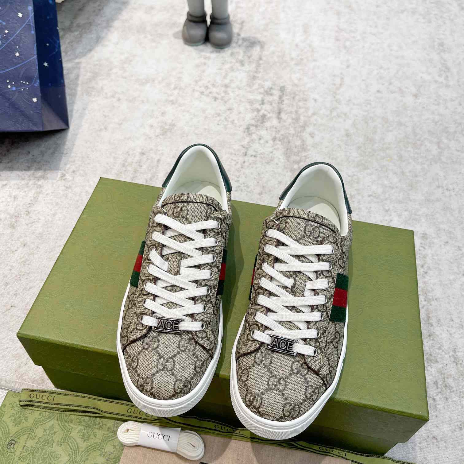 Gucci Ace Sneaker With Web - DopestKickz