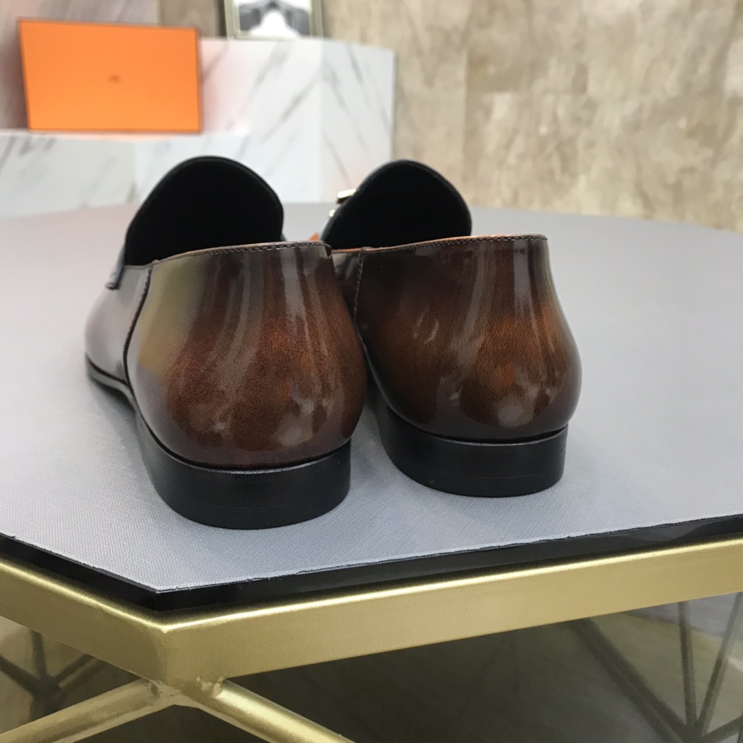 Hermes Loafers In Leather - DopestKickz