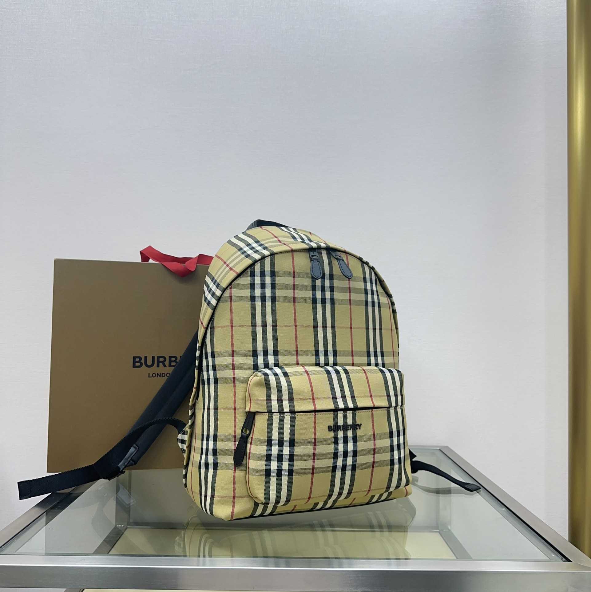 Burberry Checked Fabric Backpack  (30.5-14.5-42.5cm) - DopestKickz