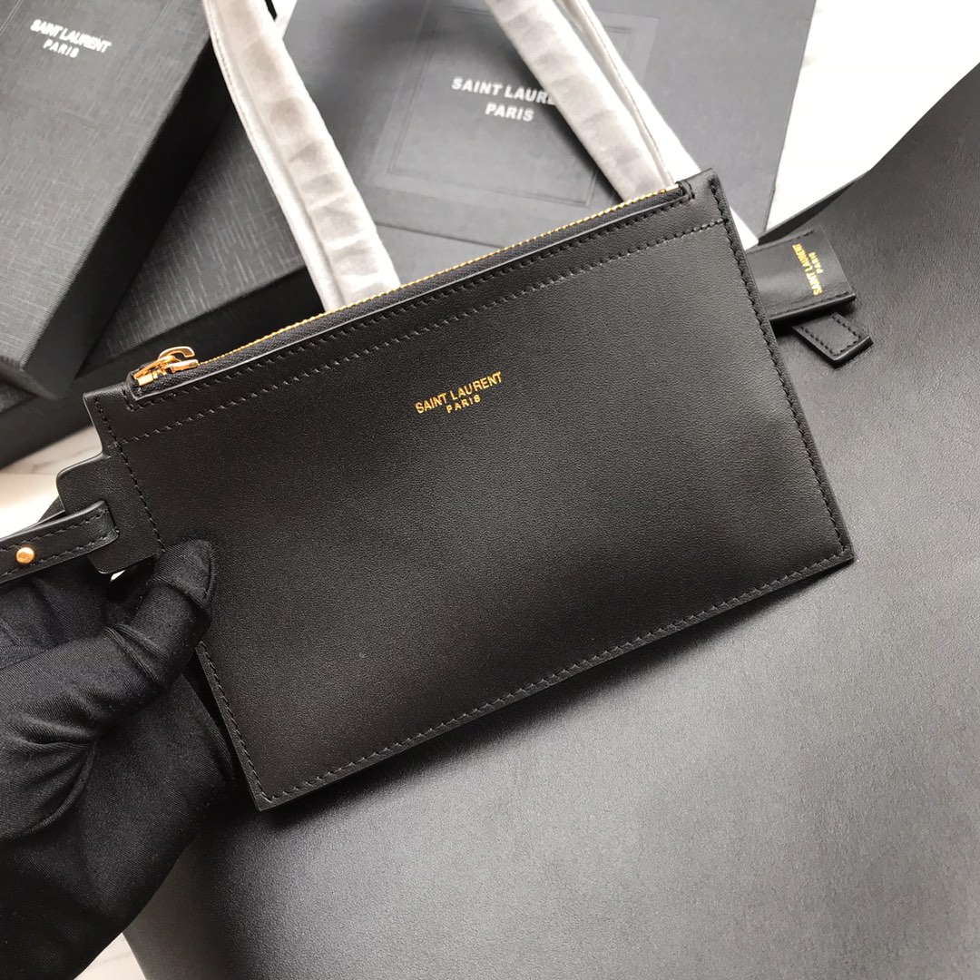 Saint Laurent Shopping Bag In Supple Leather (38x28x13cm) - DopestKickz