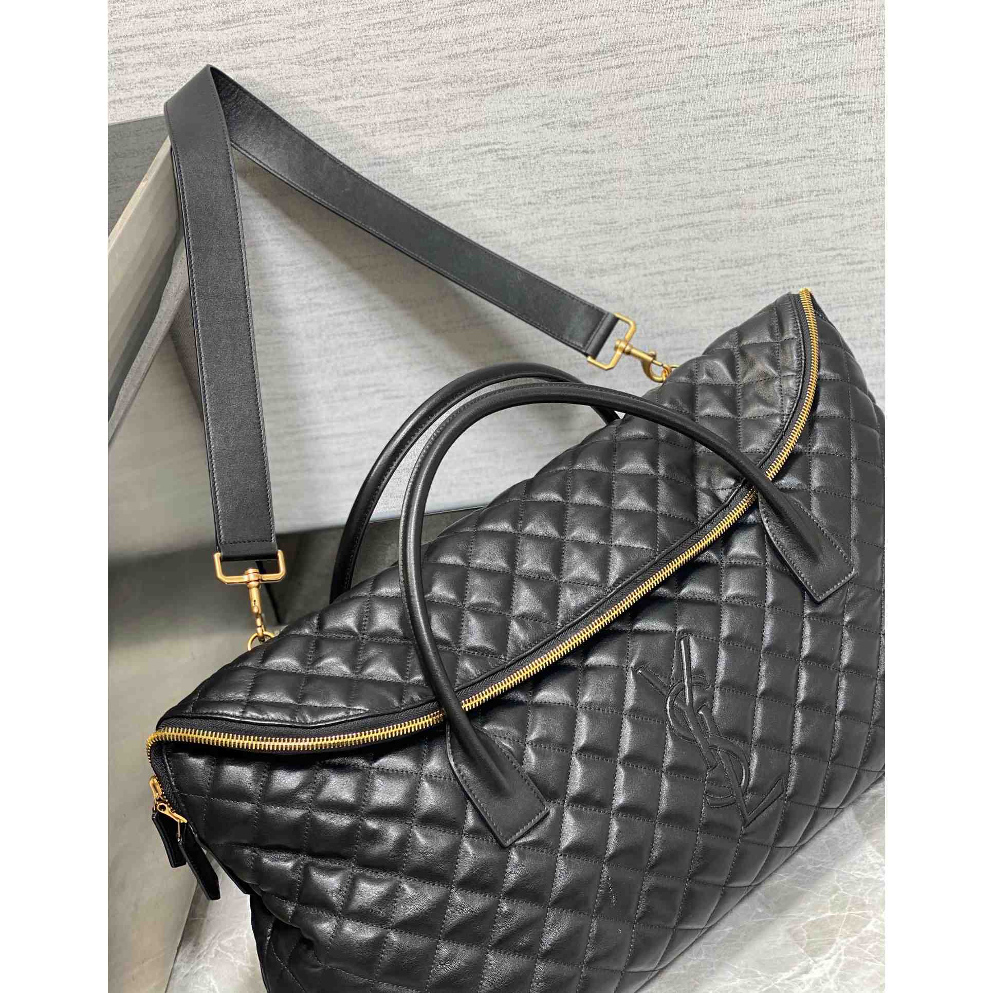 Saint Laurent ES Giant Travel Bag In Quilted Leather - DopestKickz