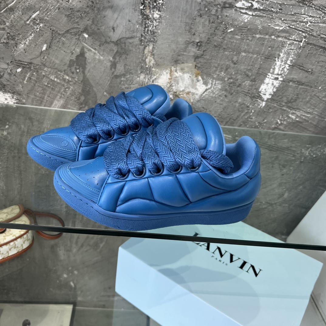 Lanvin Leather Curb XL Sneakers - DopestKickz