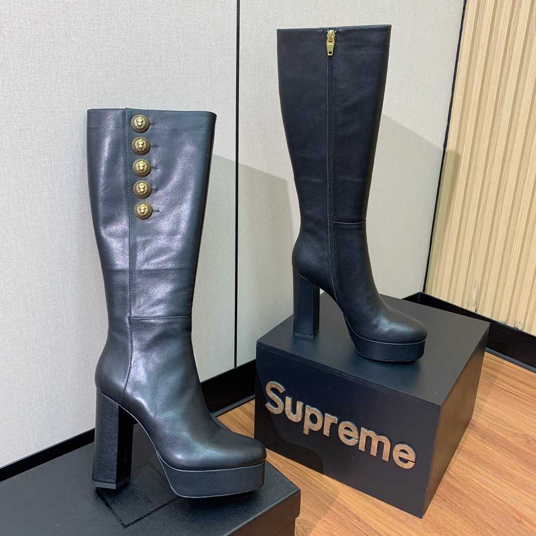 Balmain Brune Leather Boots - DopestKickz