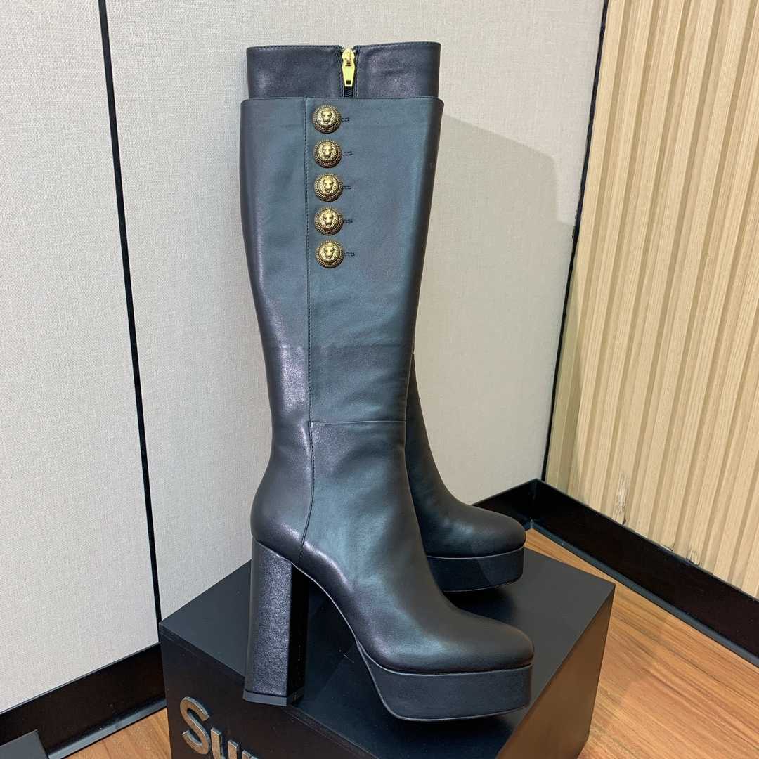 Balmain Brune Leather Boots - DopestKickz