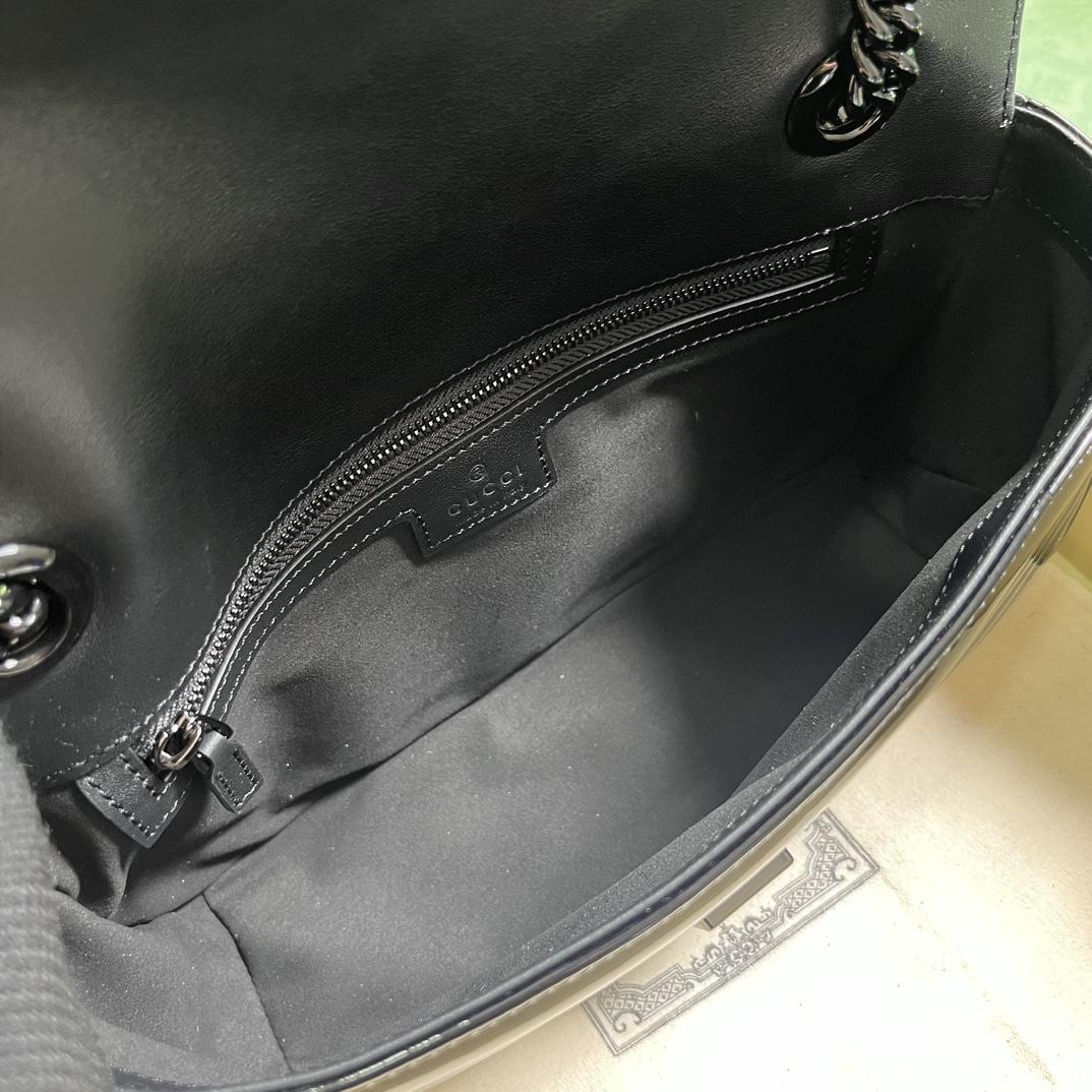 Gucci GG Marmont Patent Small Shoulder Bag - DopestKickz