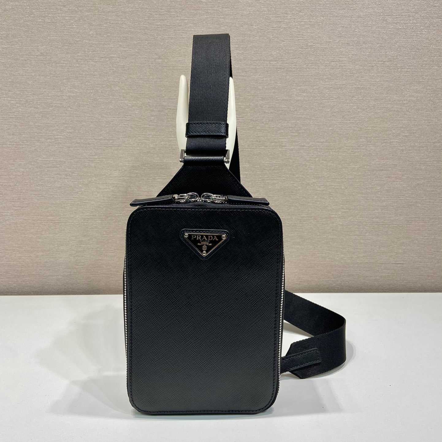 Prada Brique Saffiano Leather Bag - DopestKickz