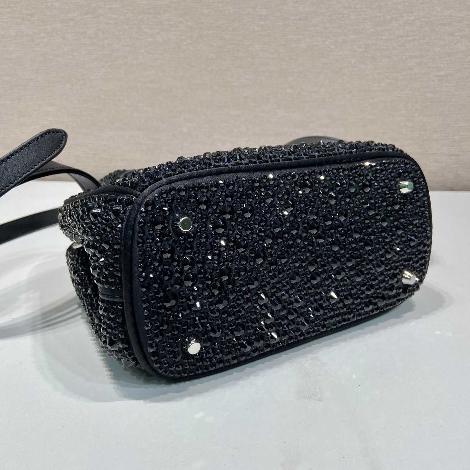 Prada Galleria Satin Mini-bag With Crystals - DopestKickz