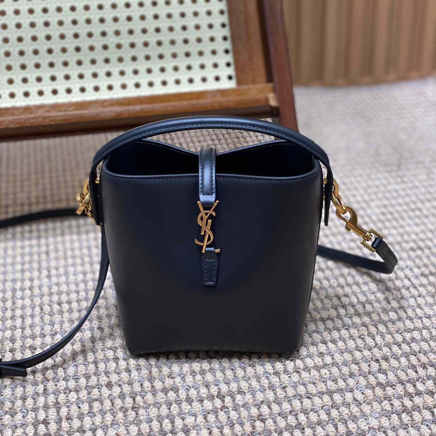 Saint Laurent Le 37 Mini In Shiny Leather - DopestKickz