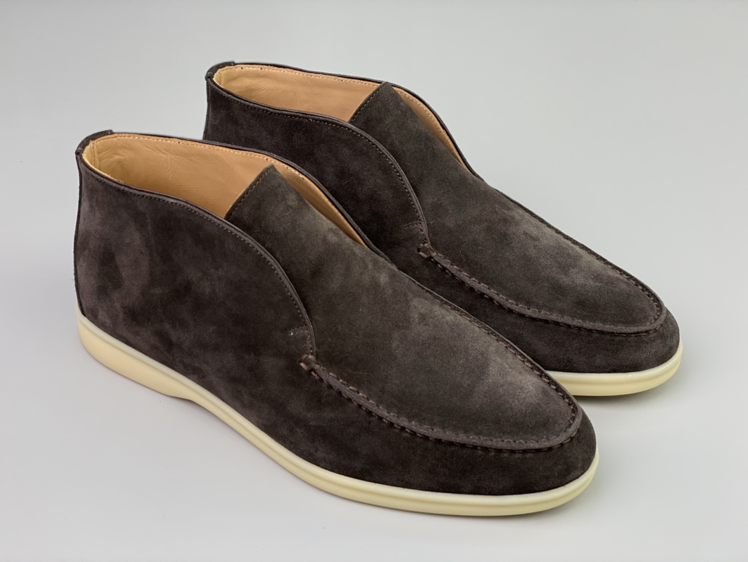 Loro Piana White Sole Summer Walk Loafers In Brown - DopestKickz