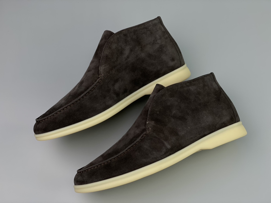 Loro Piana White Sole Summer Walk Loafers In Brown - DopestKickz