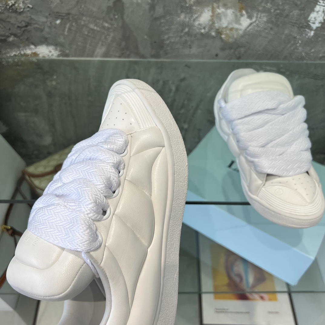Lanvin Leather Curb XL Sneakers - DopestKickz