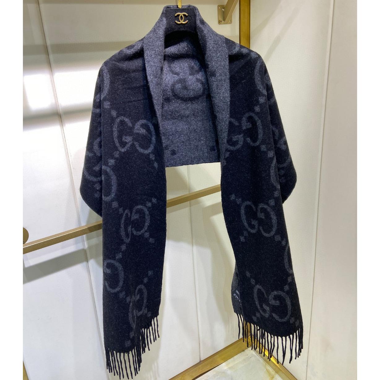 Gucci GG Cashmere Jacquard Scarf - DopestKickz