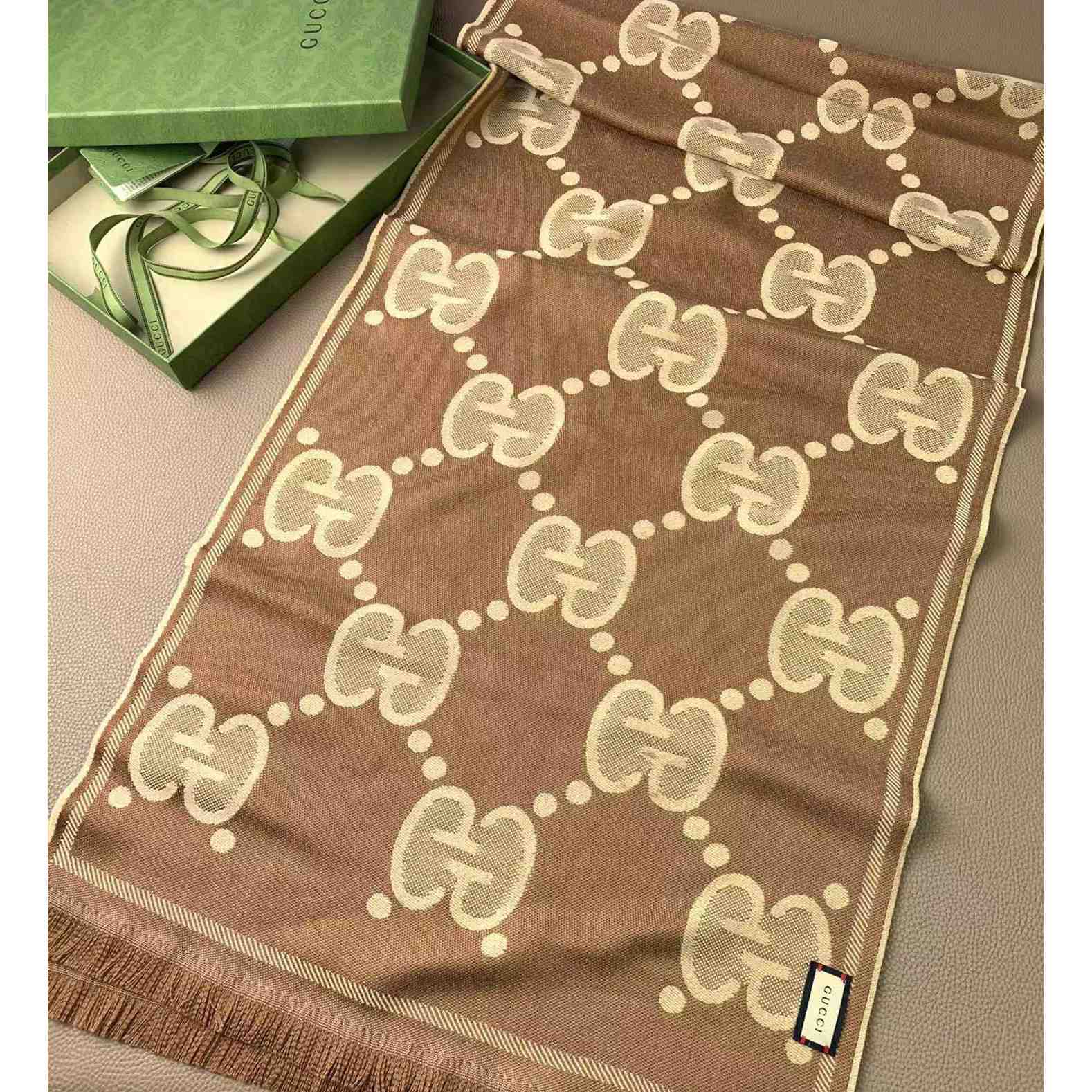 Gucci GG Pattern Scarf - DopestKickz