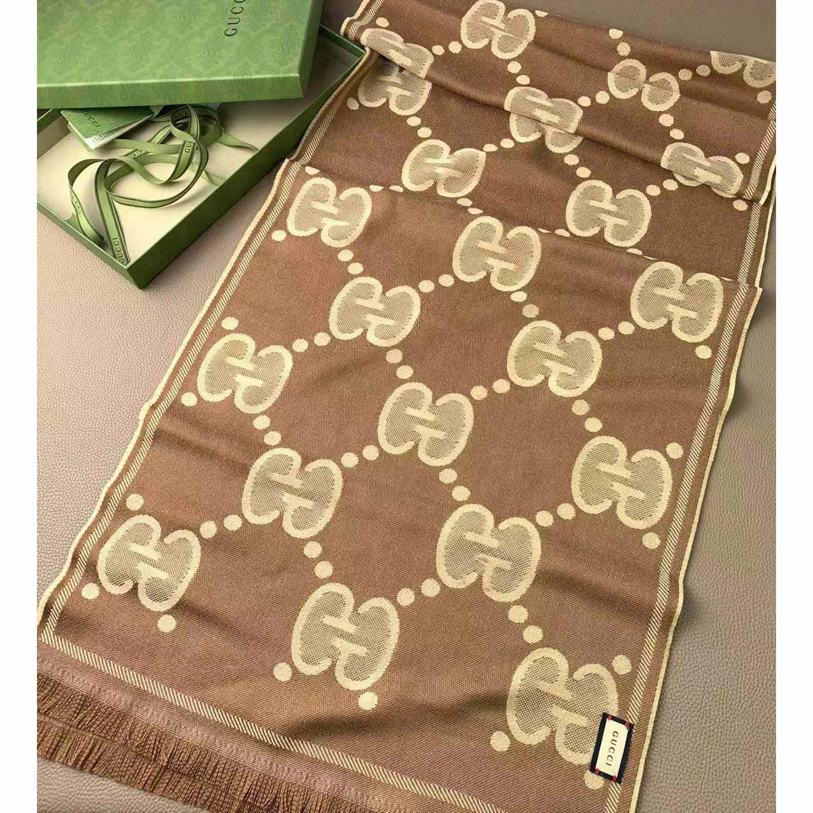 Gucci GG Pattern Scarf - DopestKickz