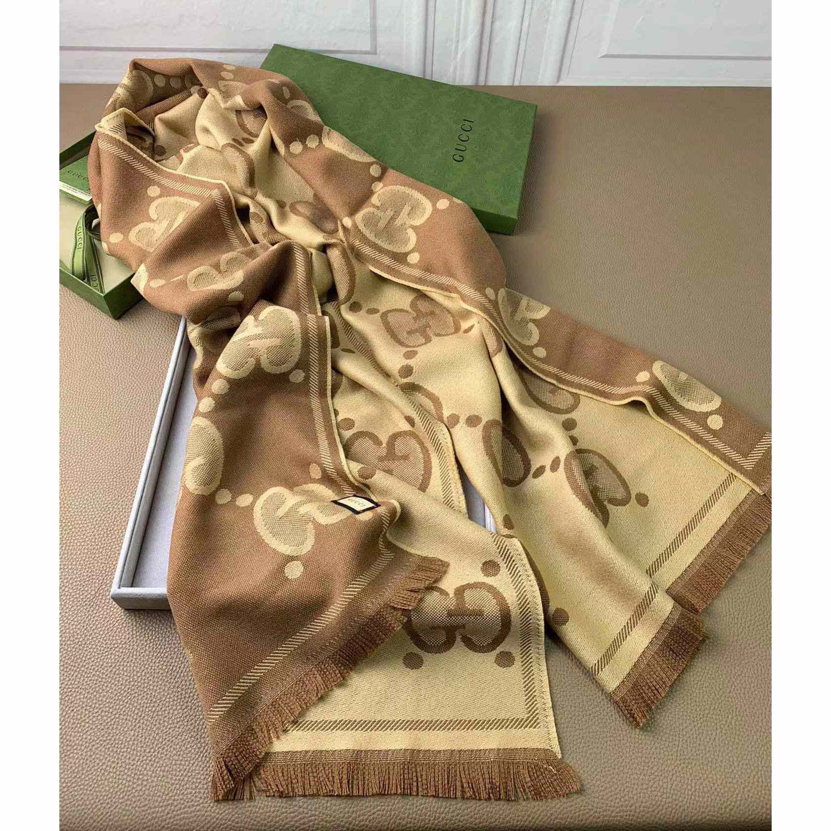 Gucci GG Pattern Scarf - DopestKickz