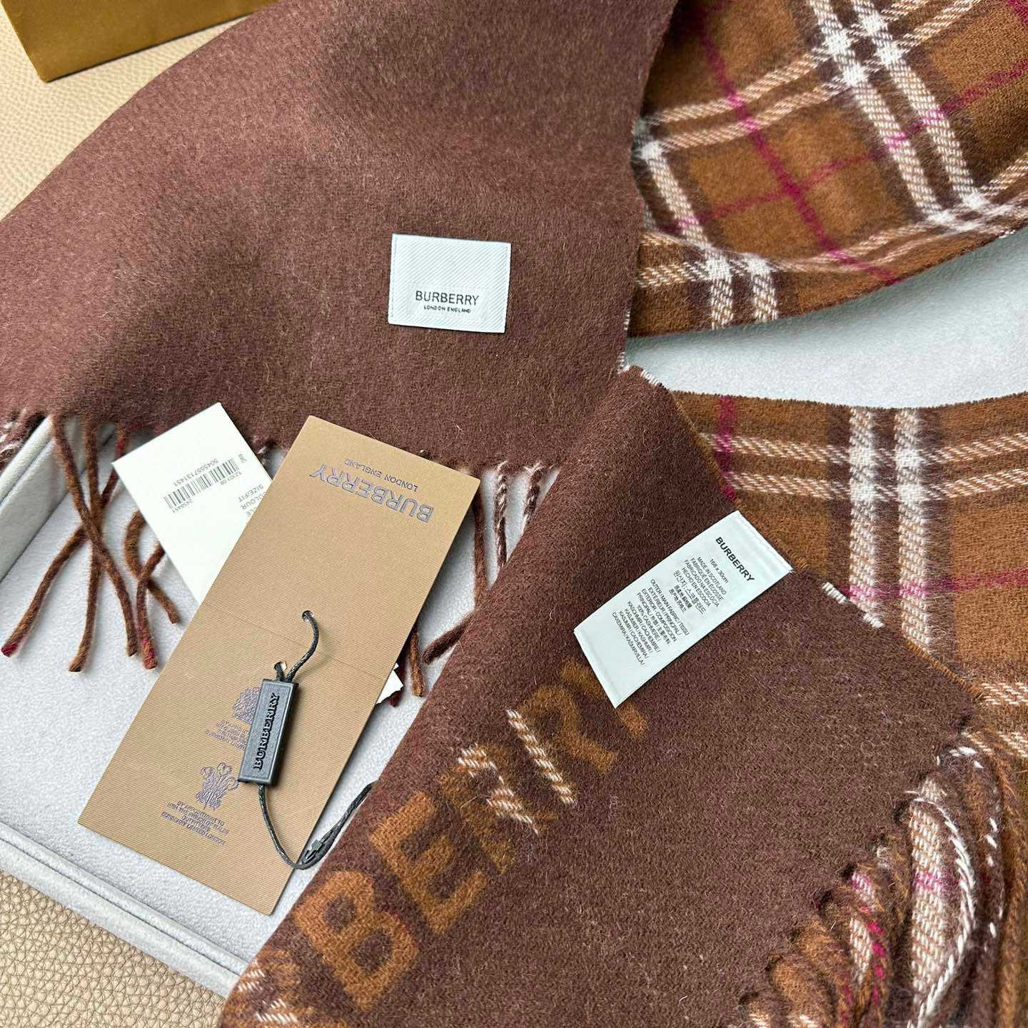 Burberry Reversible Check Cashmere Scarf - DopestKickz
