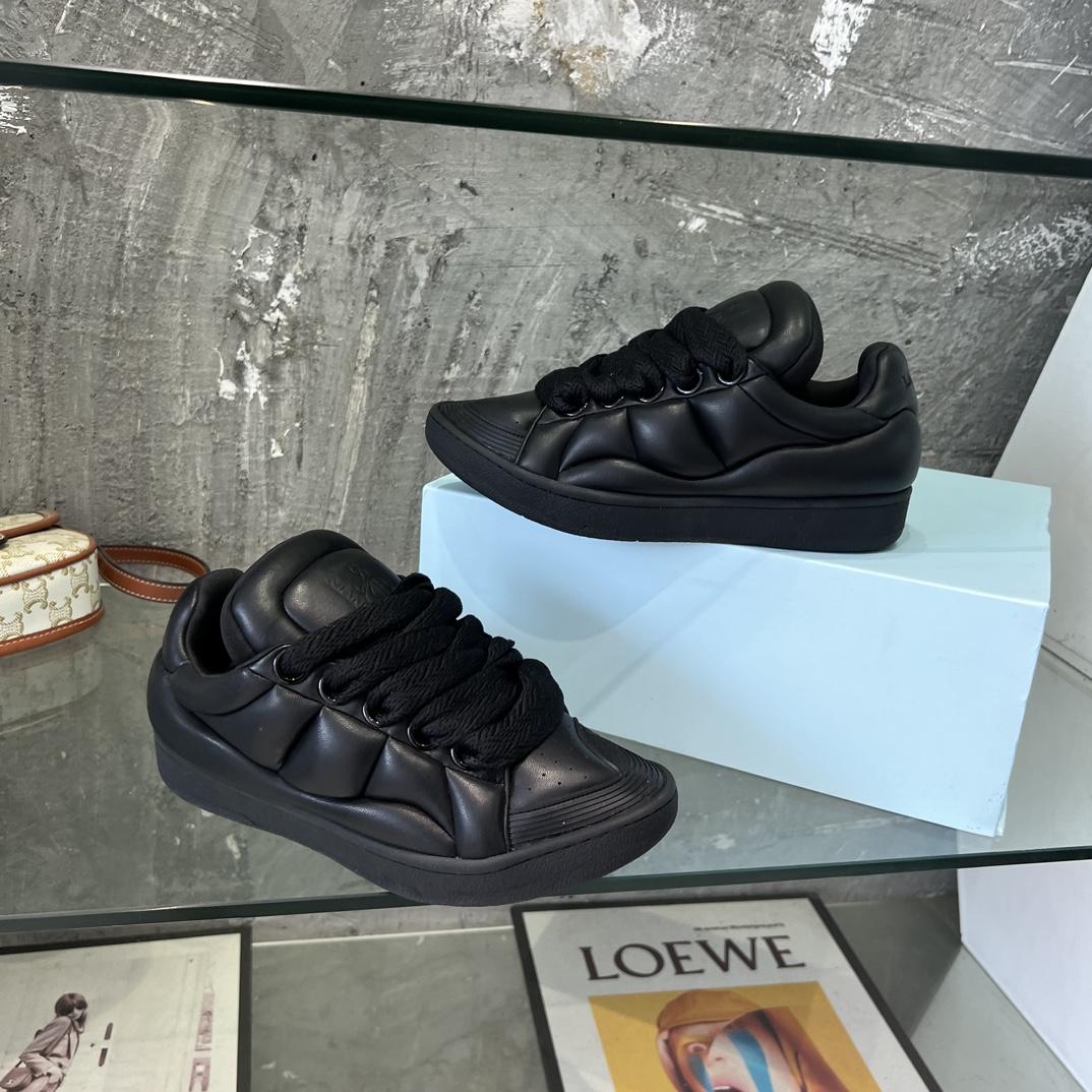 Lanvin Leather Curb XL Sneakers - DopestKickz