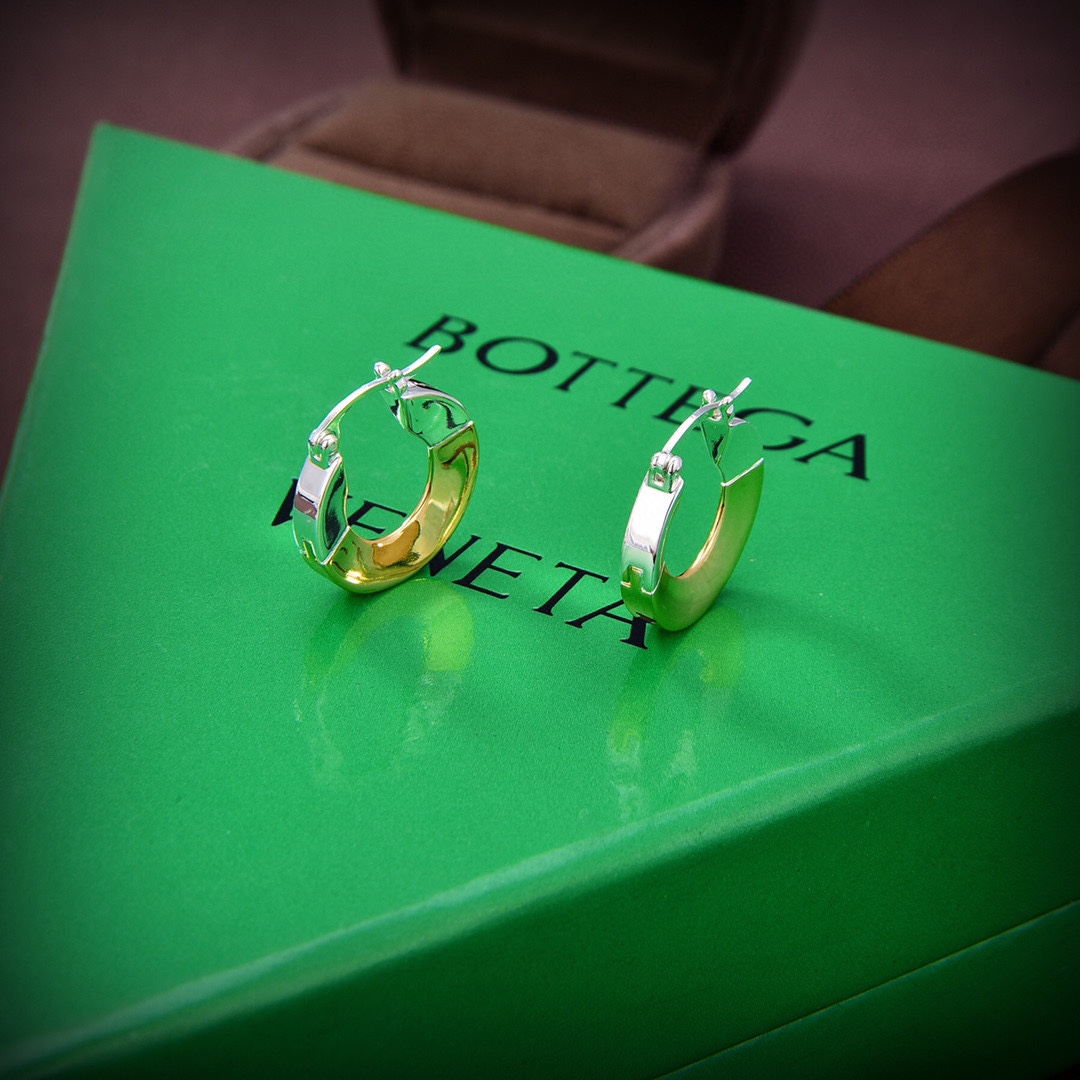 Bottega Veneta Joint Hoop Earrings - DopestKickz