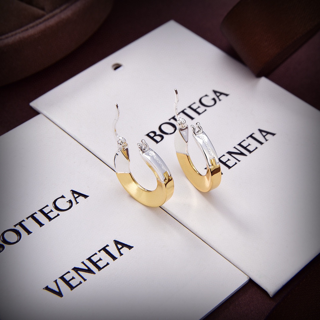 Bottega Veneta Joint Hoop Earrings - DopestKickz